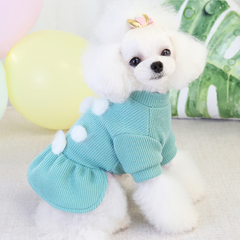 Dog Dresses Pet Cute Princess Sweater Autumn and Winter Tops