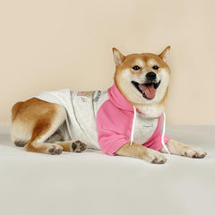 Dog Hoodie Autumn/winter Cool Fries Print Velvet Sweatshirt Hooded Top