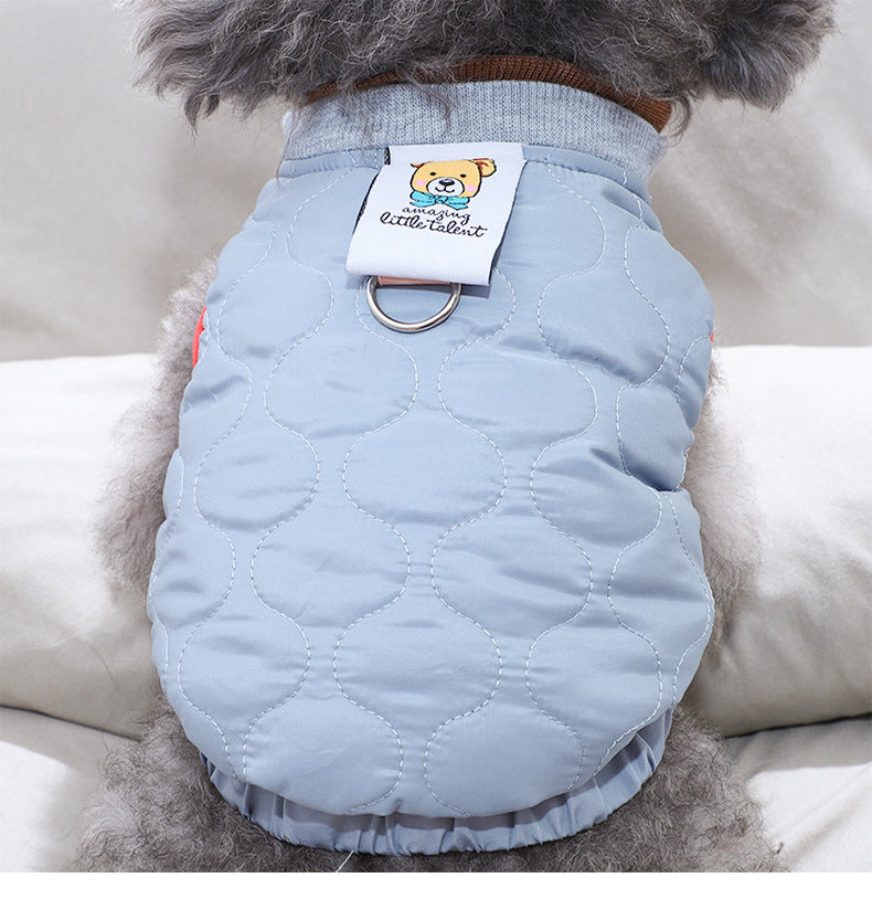 Hot Dog Shirts Winter Warm Vest Dog Yellow Coat