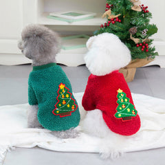 Xmas Dresses for Dogs Red Pet Christmas Tree Sweater