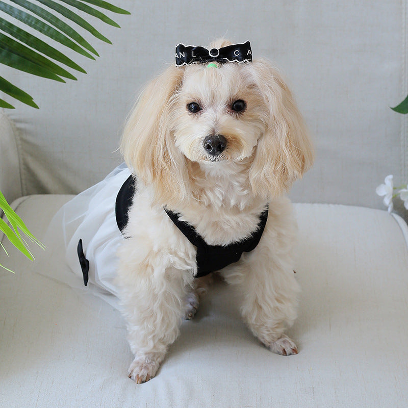 Dog Dress Cute Princess Lapel Top