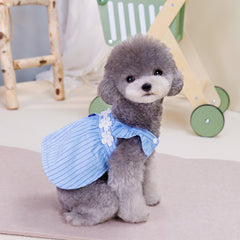 Dog Dress Cute Drag Striped Teddy Bichon Top