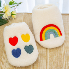 Dog Shirts Spring Autumn Pet Lovely Rainbow Heart Lamb Cashmere Vest