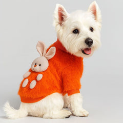 Dog Shirts Pocket Plush Warm Dog Cat Two-leg Crew Neck Tops