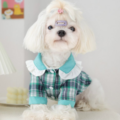 Dog Dresses Lovely Pink Pet  Maltese Lapel Blouse