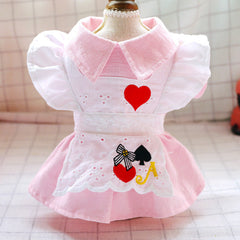 Dog Dress Princess Cute Love Heart Teddy Bichon