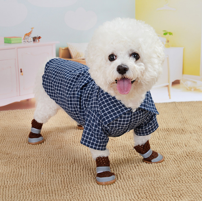 Dog Dresses Summer Pet Small Plaid Skirt