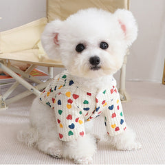 Dog Shirts Spring Pink Heart Pet Coat