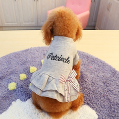 Dog Dress Puppy Clothes Bow Letter Skirt