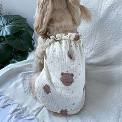 Dog Dress Cute Princess Lapel Top