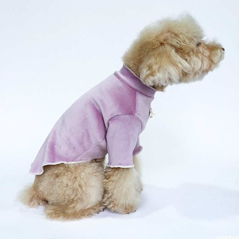 Dress of Dog Bichon Hiromi Velvet Comfortable Soft Shirt