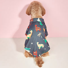 Dog Shirts Dinosaur Print Beachside Resort Top