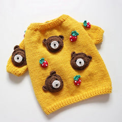 Dog Shirts Pet Bear Strawberry Sweater