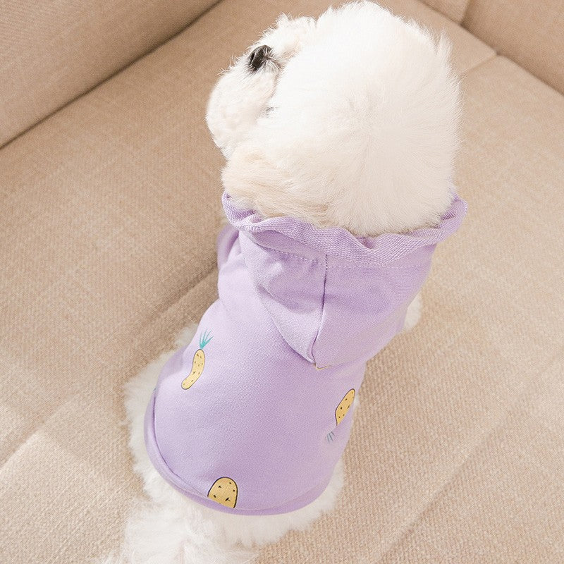 Dog Hoodie Purple Carrot Puppy