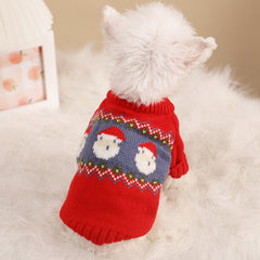 Dog Shirts Red Christmas Shiba Inu Pet Cotton Sweater