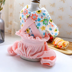 Dog Jumpsuit Garden Corduroy Floral Pet Bloomers