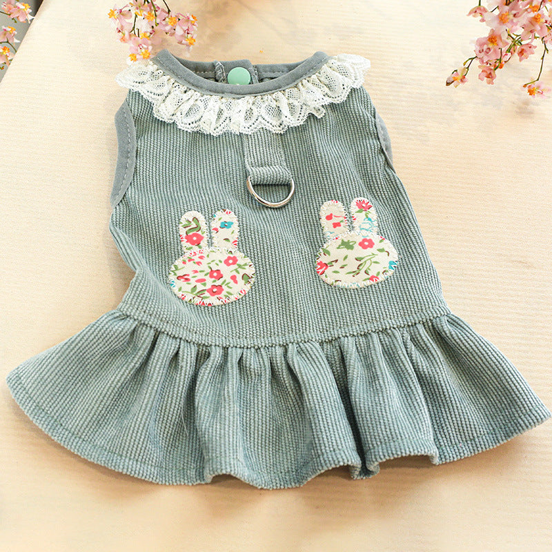 Dress of Dog Cute Casual Princess Rabbit Skirt