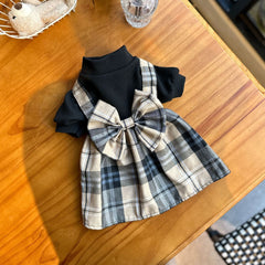 Dog Dress Cute Princess Lapel Top