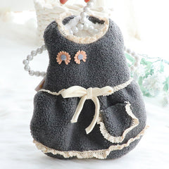 Dog Dress Winter Cat Princess Lace Cotton