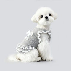 Pet Lace Skirt with Mink Fur