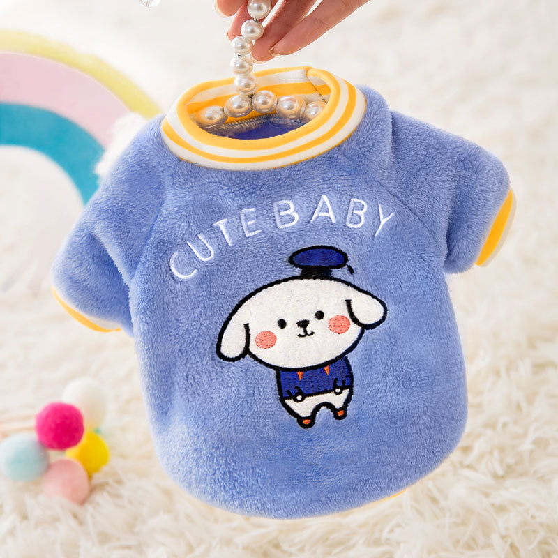 Dog Shirts Blue Cute Baby Pet Corgi Shirt