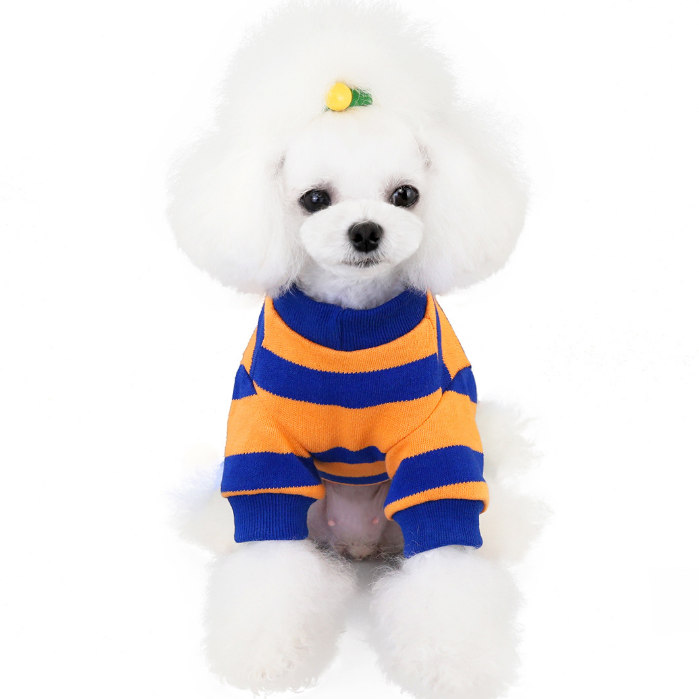 Dog Shirts Striped Sweater Autumn and Winter Clothing Pet