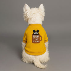 Dog Shirts Yellow Puppies Cotton Round Neck Top