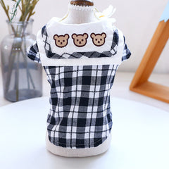 Dog Dress Three Bears Couple Plaid Skirt