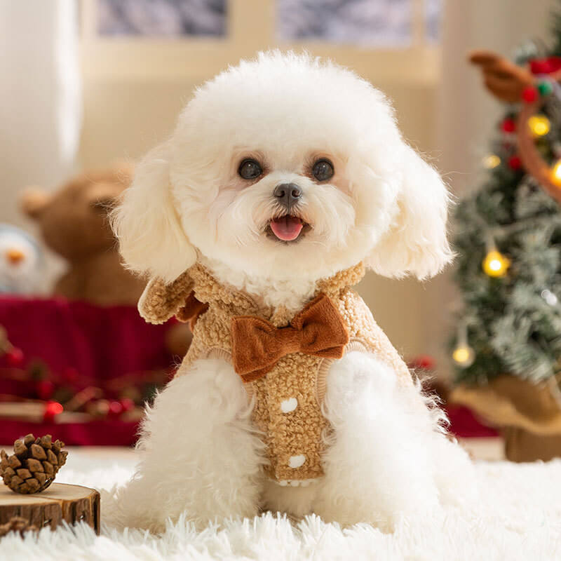 Dog Shirts Christmas Small Dog Thickened Elk Cape Pet Clothes