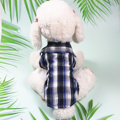 Dress of Dog Pet Plaid Shirts