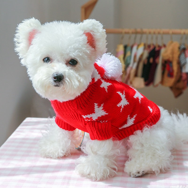 Happy Hoodie for Dogs Star Magic Knitted Wool Hooded Sweater