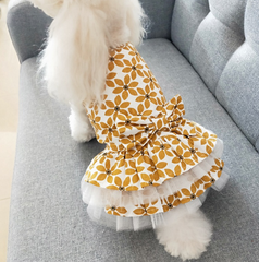 Dog Dress Summer Pet Small Flower Skirt