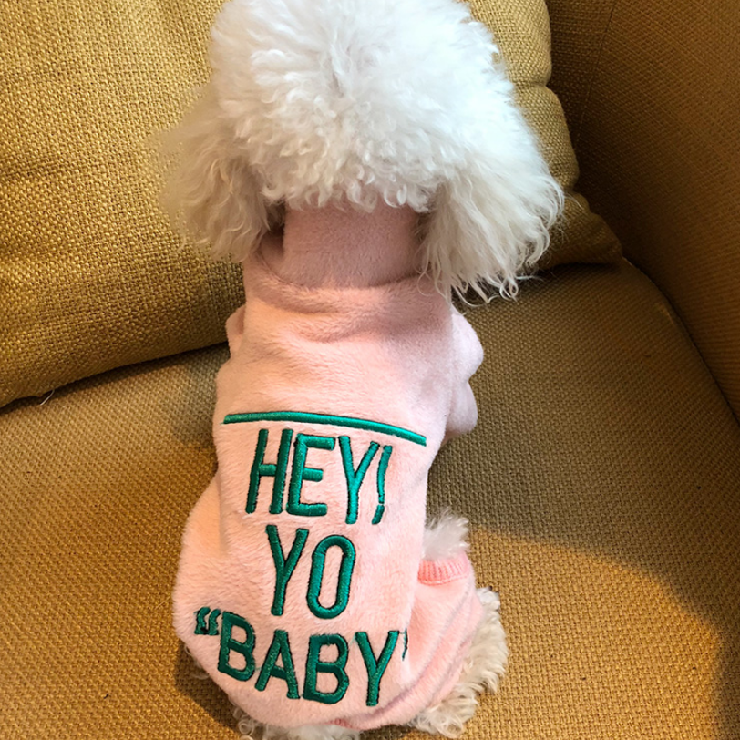 Dog Shirts New high neck suede cotton four-legged clothes