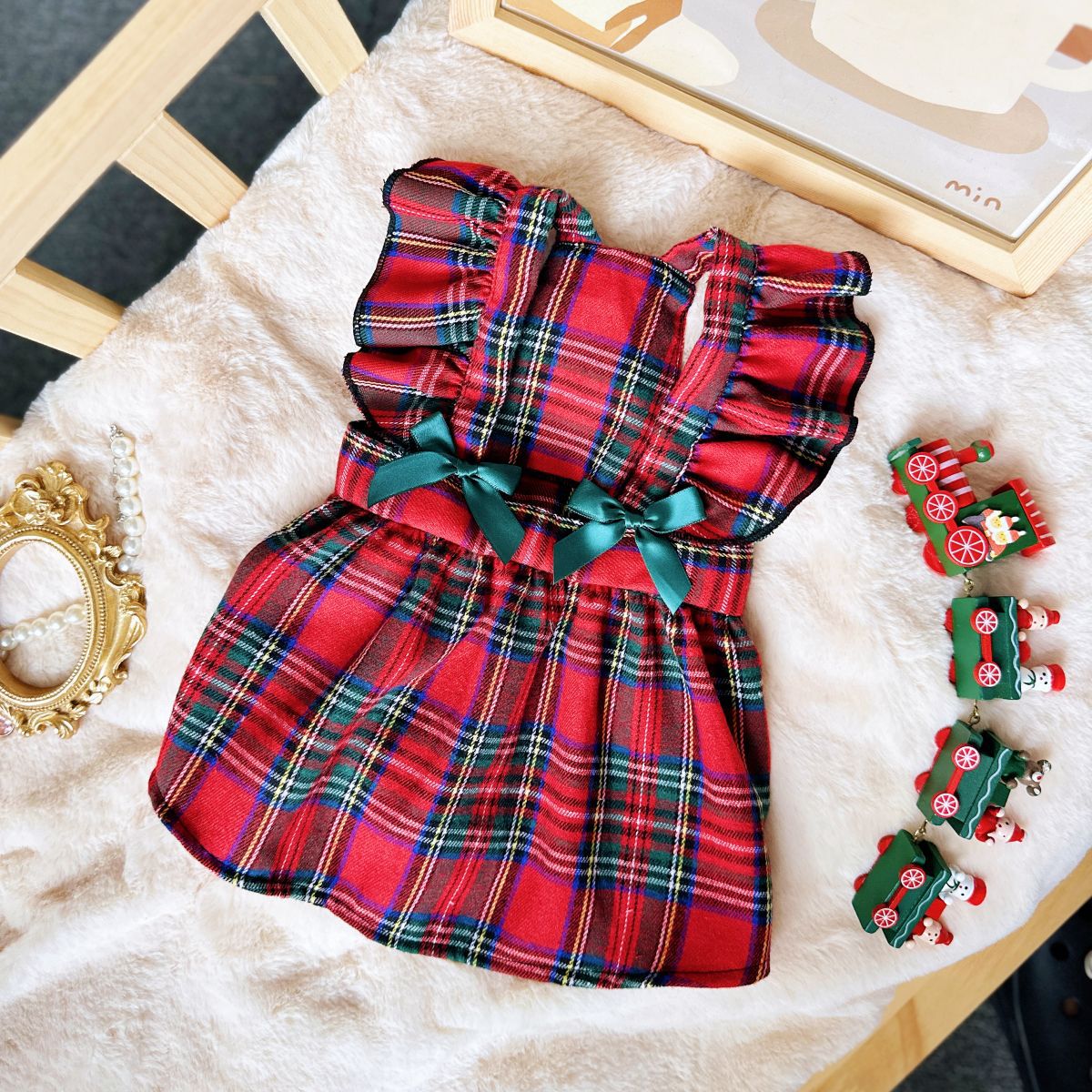 Dog Dress Cute Princess Lapel Top