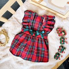 Dog Dress Cute Princess Lapel Top