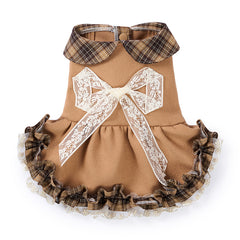 Dog Dress Cute Princess Lapel Top