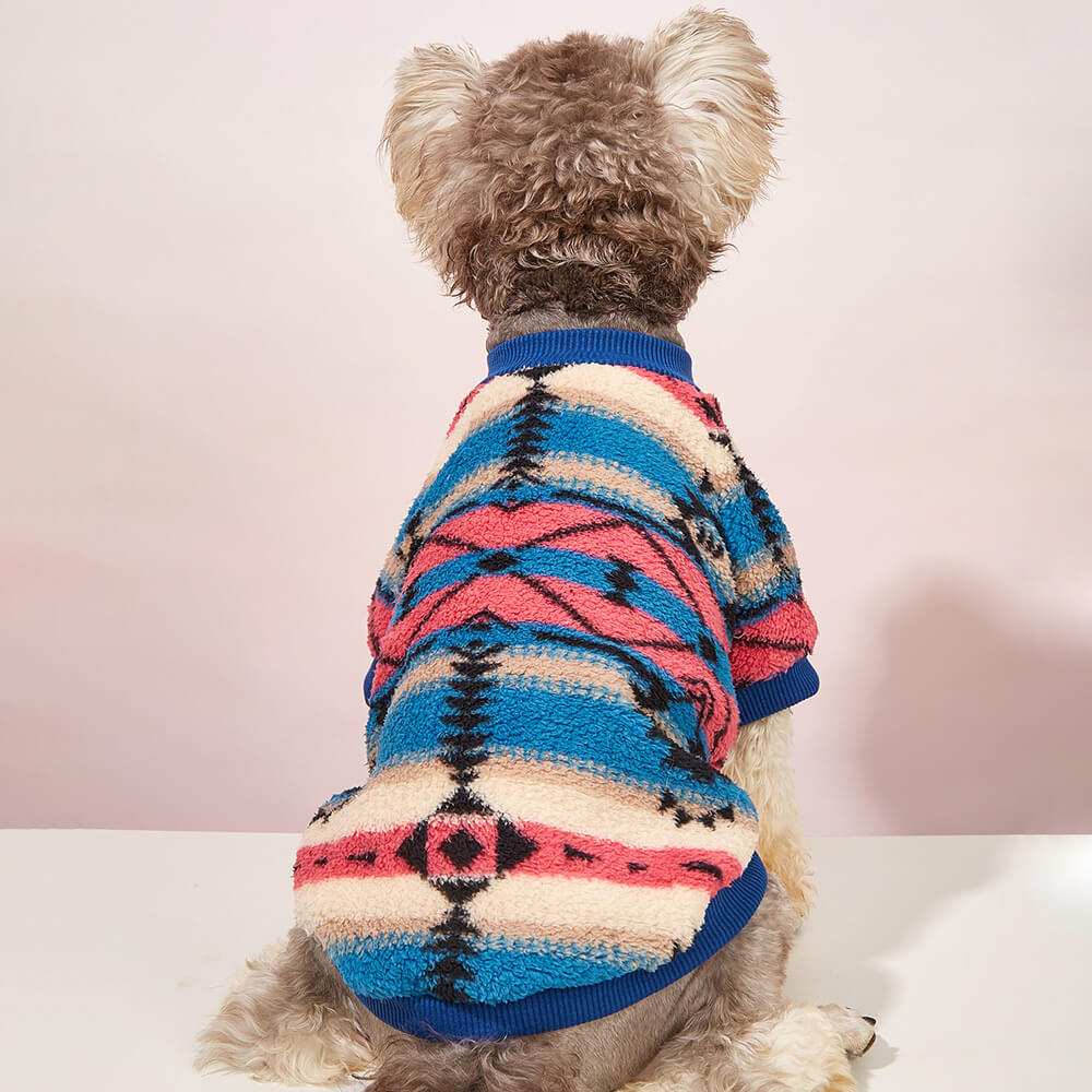 Dog Shirts Cute Striped Plush Top Is Only $9.9