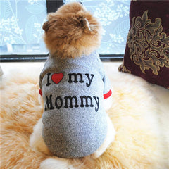 Dog Shirts Text Printing I Love MY Daddy