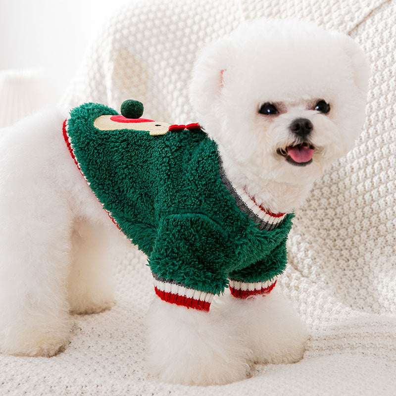 Xmas Dresses for Dogs Green Winter Christmas Sweatshirt