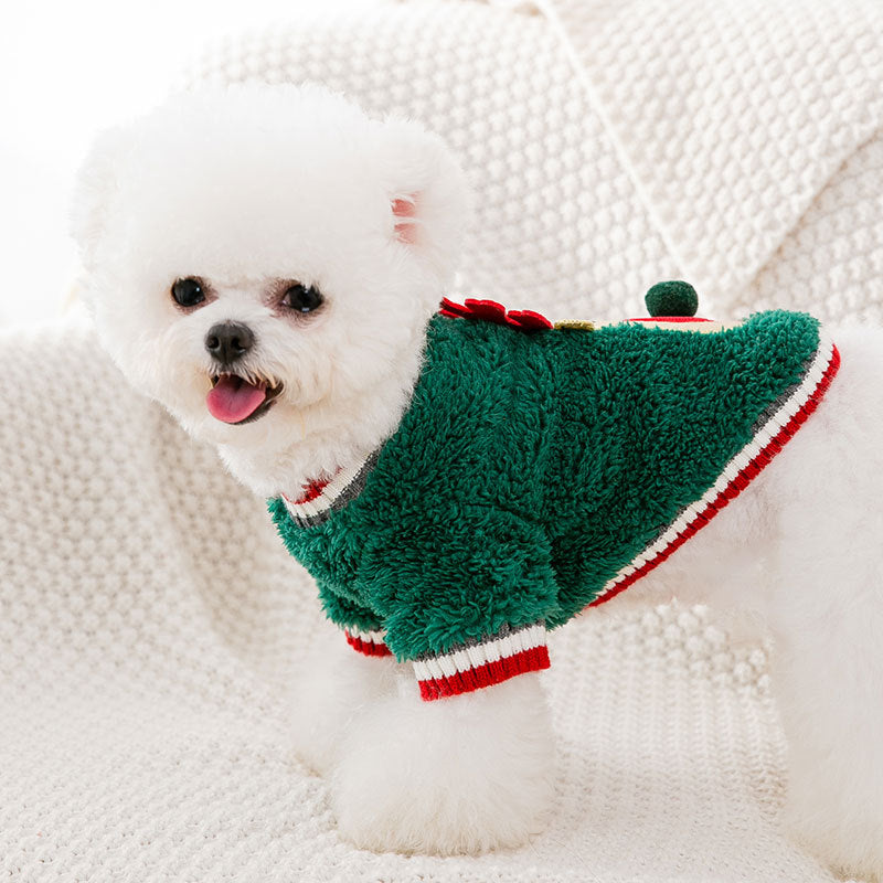 Xmas Dresses for Dogs Green Winter Christmas Sweatshirt