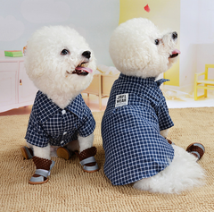 Dog Dresses Summer Pet Small Plaid Skirt