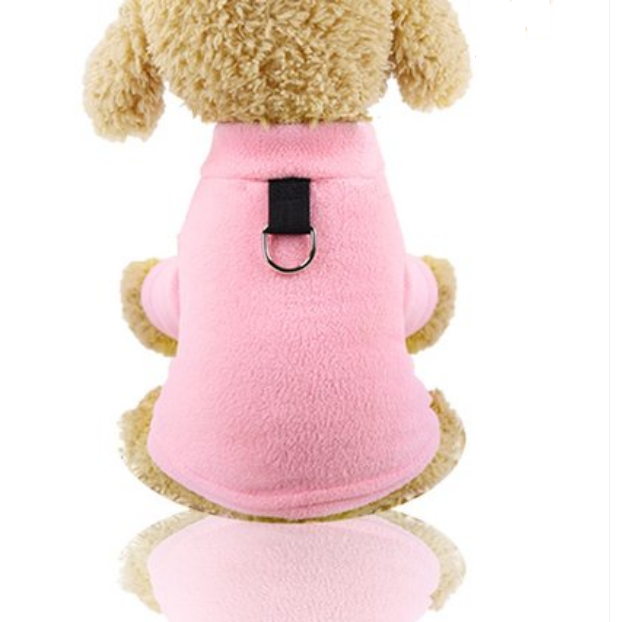 Dog Shirts Warm Pet Clothes with Traction Rope