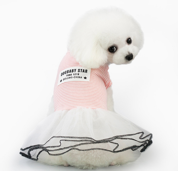 Dog Dress Summer Pet Small Letter Skirt