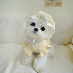 Cute pet Lolita-style creamy yellow ensemble