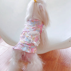 Dress of Dog Summer Pet  Unicorn Printing Skirt