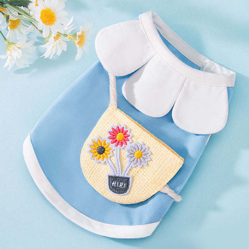 Sunflower Lapel Bag Dog Clothes