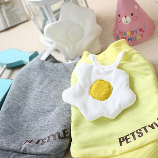 Dog Shirts Poached Egg Dog Clothes