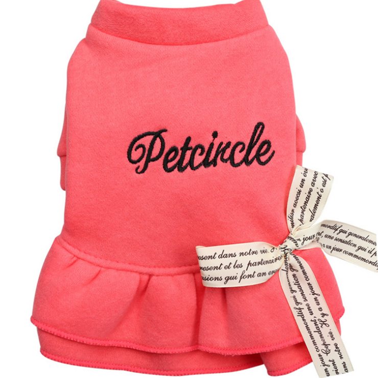 Dog Dress Puppy Clothes Bow Letter Skirt