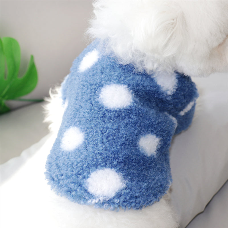 Dog Shirts Dot Spring Winter Pet Tops