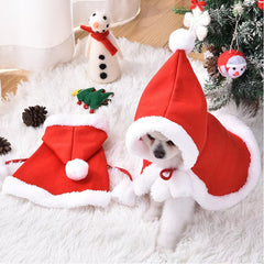 Dog Hoodie New Year Christmas Little Red Riding Hood Cloak Pet Clothes